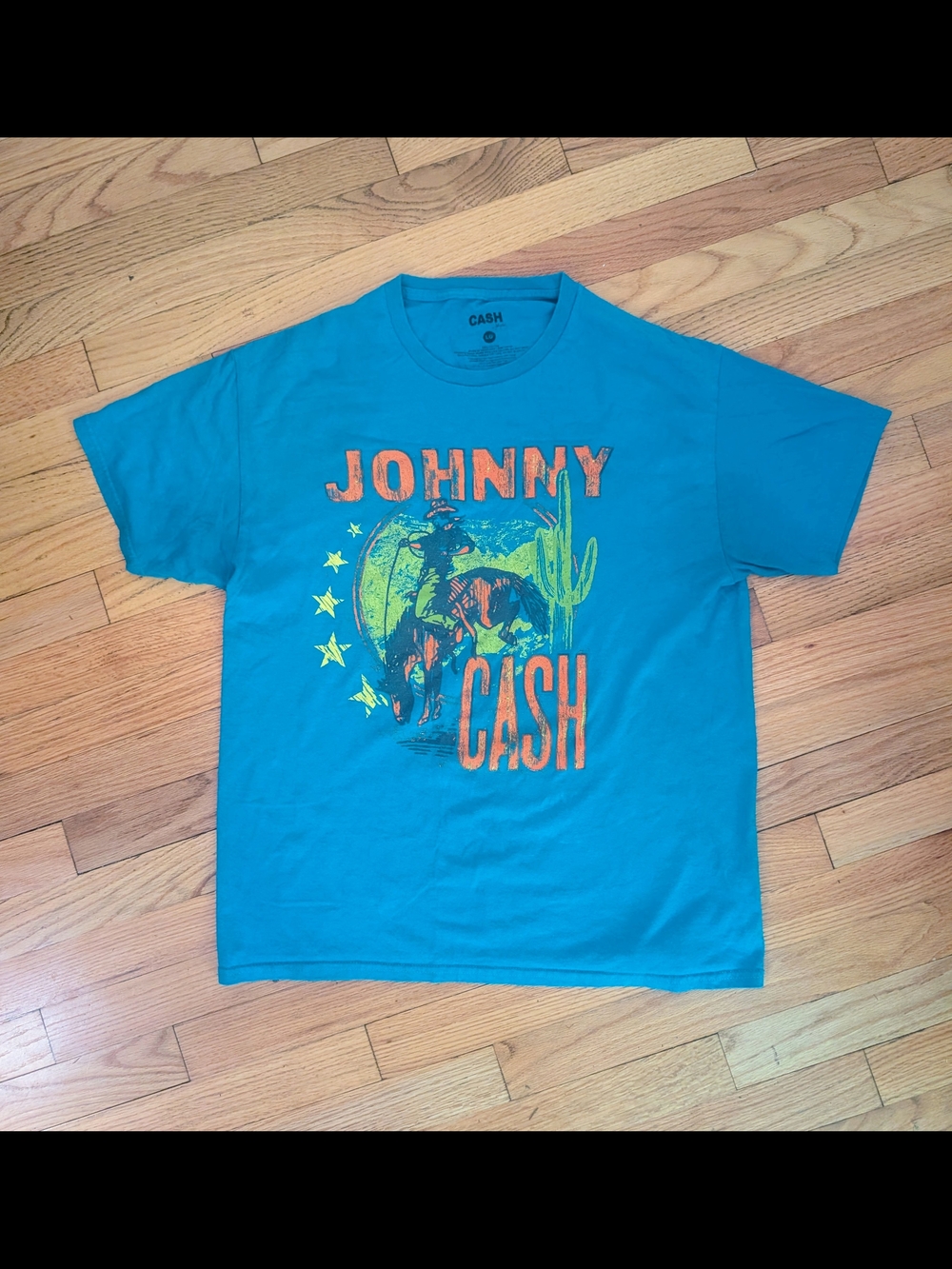 Johnny Cash Graphic T-Shirt | Western Cowboy Country Band Tee | Size Large 🖤